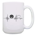 thumbnail image 1 of ThisWear Cute Halloween Cup Pumpkin Heartbeat Large Jack-O-Lantern Mug Pulse 15oz Coffee Mug, 1 of 4