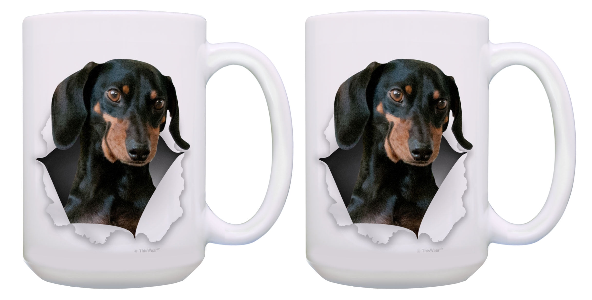 ThisWear Dachshund Dog Coffee Mug Set Dachshund Face Doxie Mugs 2 Pack — free download