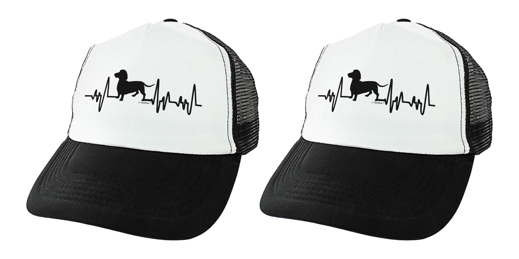 ThisWear Dachshund Dog Themed Gifts Dachshund Heartbeat EKG Wiener Dog