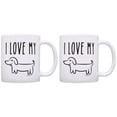 thumbnail image 2 of I Love Sausage Dog Coffee Mug – 11oz Ceramic – Dachshund Lover Gift – Novelty Black Cup 2 of 6