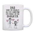 thumbnail image 1 of ThisWear Dad Birthday Gifts Dad Thanks for Showing Me How To Be Dad Daughter Gifts Coffee Mug, 1 of 4