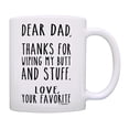 thumbnail image 1 of ThisWear Dad Birthday Gifts Thanks for Wiping My Butt and Stuff Funny Quote Mug Dads Coffee Mug, 1 of 4