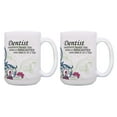 thumbnail image 1 of ThisWear Dentist Cup Set Make the World Brighter Dentist Mugs 2 Pack Gift 15oz Coffee Mugs Floral, 1 of 4