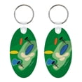 thumbnail image 1 of ThisWear Disc Golf Gifts for Men Disc Golf Course 2-Pack Aluminum Oval Keychain, 1 of 3