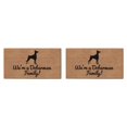 thumbnail image 1 of ThisWear Doberman Dog Mom We're Doberman Family Doberman Dog Dad 2 Pack Doormats Simulated Coir, 1 of 3