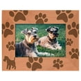 thumbnail image 1 of ThisWear Gifts For All By Rachel Olevia Dog Lover Gift Miniature Schnauzer Paw Print Natural Wood Engraved 4x6 Landscape Picture Frame Wood, 1 of 6