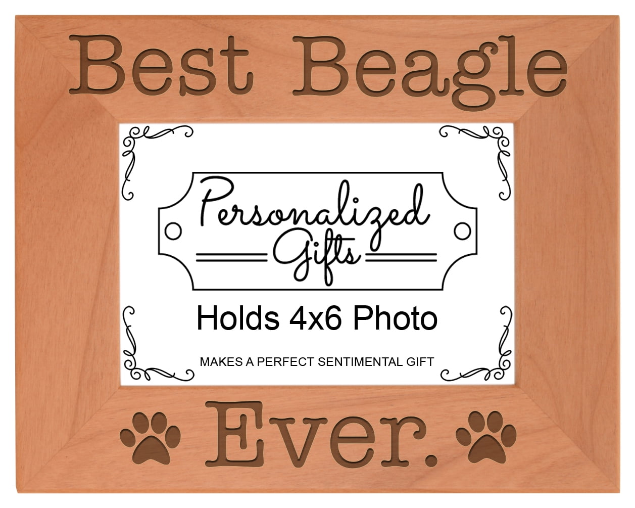 ThisWear Dog Lover Gifts Best Beagle Ever Wood Laser 4x6 Landscape ...
