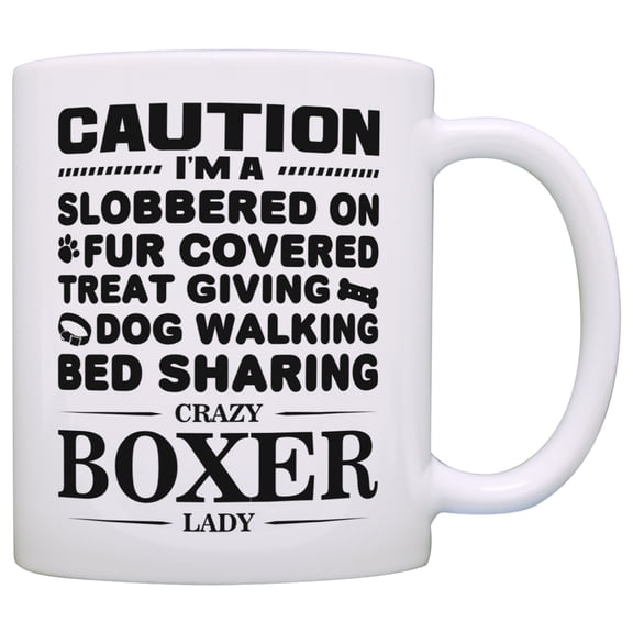 ThisWear Dog Lover Gifts for Women Crazy Boxer Lady Dog Mom Owner 11 ounce Coffee Mug