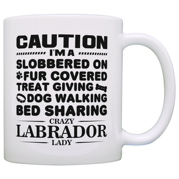 ThisWear Dog Lover Gifts for Women Crazy Labrador Lady Dog Mom Lab Retriever 11 ounce Coffee Mug