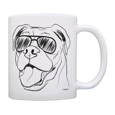 ThisWear Dog Lovers Gifts Boxer Wearing Sunglasses Boxer Mug Boxers Gifts Coffee Mug