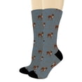 thumbnail image 1 of ThisWear Dog Themed Socks Boxer Socks for Men & Women Boxer Lovers Gifts 1-Pair Muted Blue Crew Socks, 1 of 5