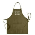 thumbnail image 1 of ThisWear Everything is Better in Granny's Kitchen Apron for Cooking Two Pocket Apron Military Green, 1 of 7