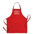 thumbnail image 1 of ThisWear Everything is Better in Mimi's Kitchen Apron for Baking Two Pocket Apron Red, 1 of 7