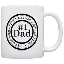 ThisWear Father's Day Gift Best Dad Ever Number 1 Dad Gift Ideas Birthday 11 ounce Coffee Mug