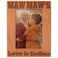 thumbnail image 1 of ThisWear Mother's Day Gift Maw Maw's Love is Endless Natural Wood Engraved 5x7 Portrait Picture Frame Wood, 1 of 6