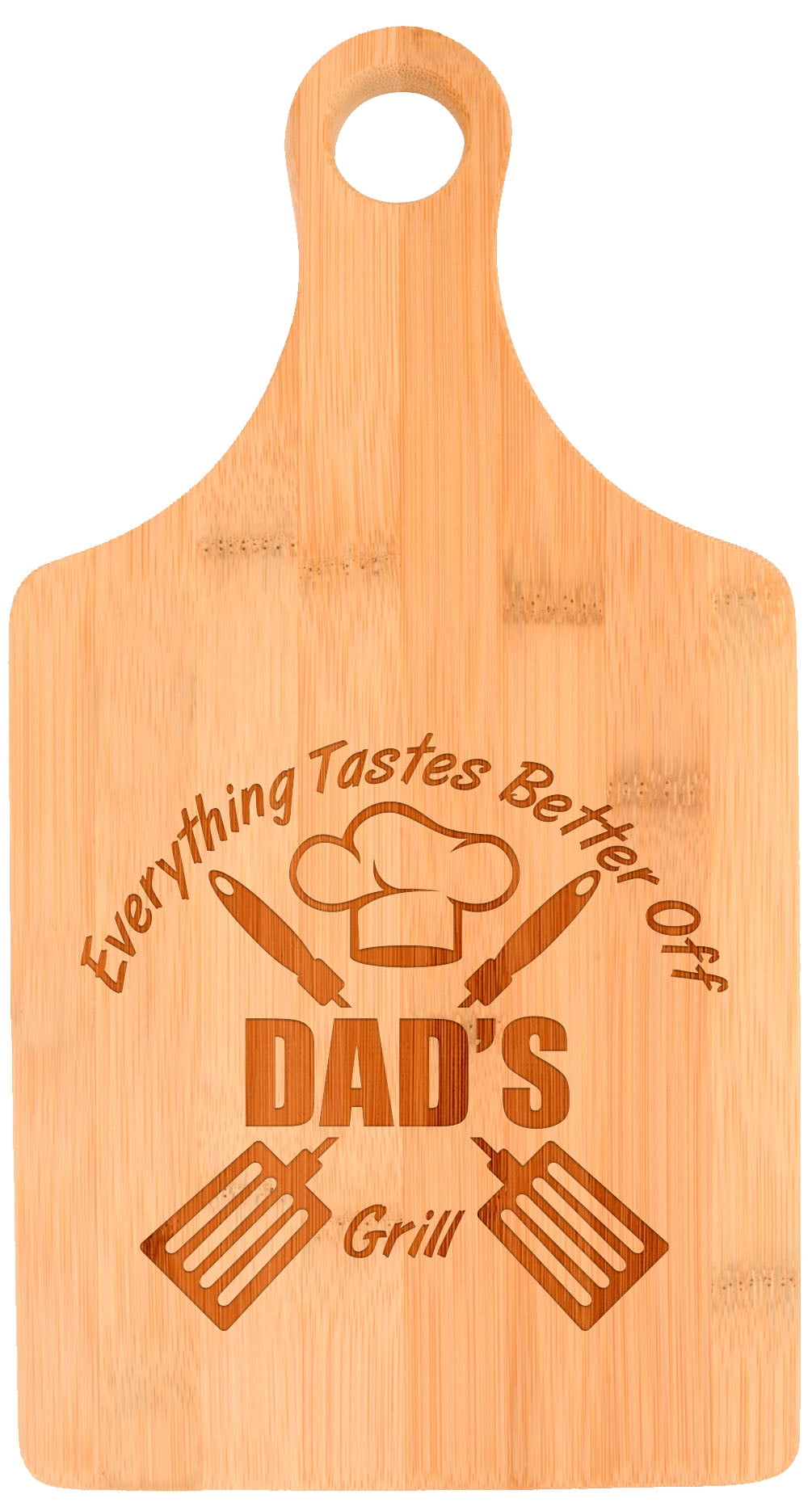 Personalized Dad Gifts Bamboo Cutting Board - The Grill Father Gift For Fathers Day Birthday