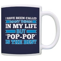 ThisWear Fathers Day Gifts for Grandpa Called Many Things Pop-Pop is the Best 11 ounce Coffee Mug Blue