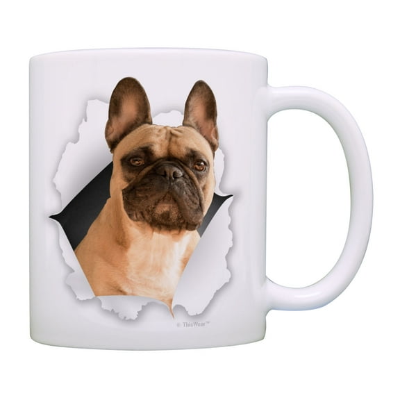 ThisWear French Bulldog Gifts Frenchie Face Dog Mug Dog Mom Gifts Dog Dad Gifts Dog Coffee Mug