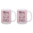 thumbnail image 1 of ThisWear Funny Bestie Gifts Always There to Pick You Up After Laughing 2 Pack Gift 15oz Mugs Cups Pink, 1 of 4