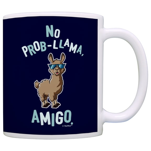 ThisWear Funny Coffee Mugs No Prob-Llama Amigo Funny Llama 11 ounce Coffee Mug