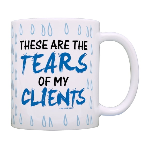 ThisWear Funny Coworker Gifts These Are The Tears Of My Clients Office Mug Sarcastic Coffee Mug