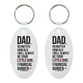 thumbnail image 1 of ThisWear Funny Dad Gifts From Daughter Dad No Matter How Old Always Be Financial Burden 2-Pack Aluminum Oval Keychain, 1 of 3