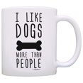 thumbnail image 1 of ThisWear Funny Dog Gifts I Like Dogs More than People Rescue Dogs 11 ounce Coffee Mug, 1 of 4