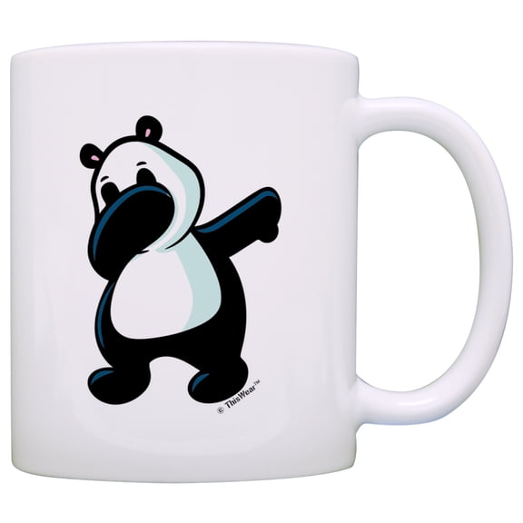 ThisWear Funny Panda Mug Dabbing Panda Bear Funny Meme Dance 11 ounce Coffee Mug