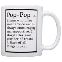 ThisWear Funny Pop-Pop Mug Pop-Pop Grandpa Definition Fathers Day Mug for Pop-Pop Mug Coffee Mug