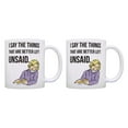 thumbnail image 1 of ThisWear Funny Quote Mugs I Say the Things That Are Better Left Unsaid Funny Coffee Mug Set Humorous Mugs Sarcasm Mugs Office Coffee Mug Set 11 ounce 2 Pack Coffee Mugs, 1 of 4