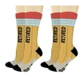 thumbnail image 1 of ThisWear Funny Retirement Gifts Retired Teacher All Children Left Joke Gift 2-Pairs Novelty Crew Socks, 1 of 5