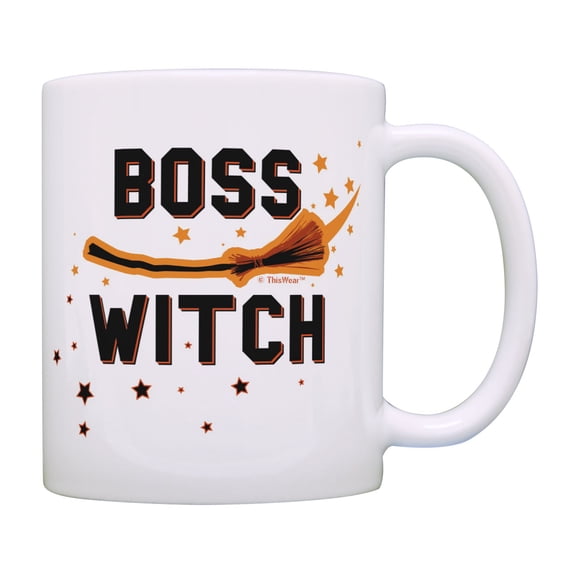 ThisWear Funny Witch Mug Boss Witch Coffee Mug Halloween Gifts Witch Coffee Cup Pun Coffee Mug