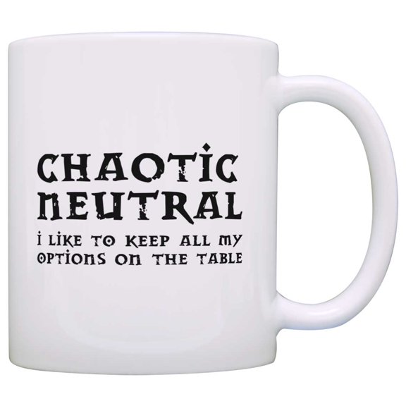 ThisWear Gamer Gift Chaotic Neutral Funny RPG RTS Card Gaming 11 ounce Coffee Mug