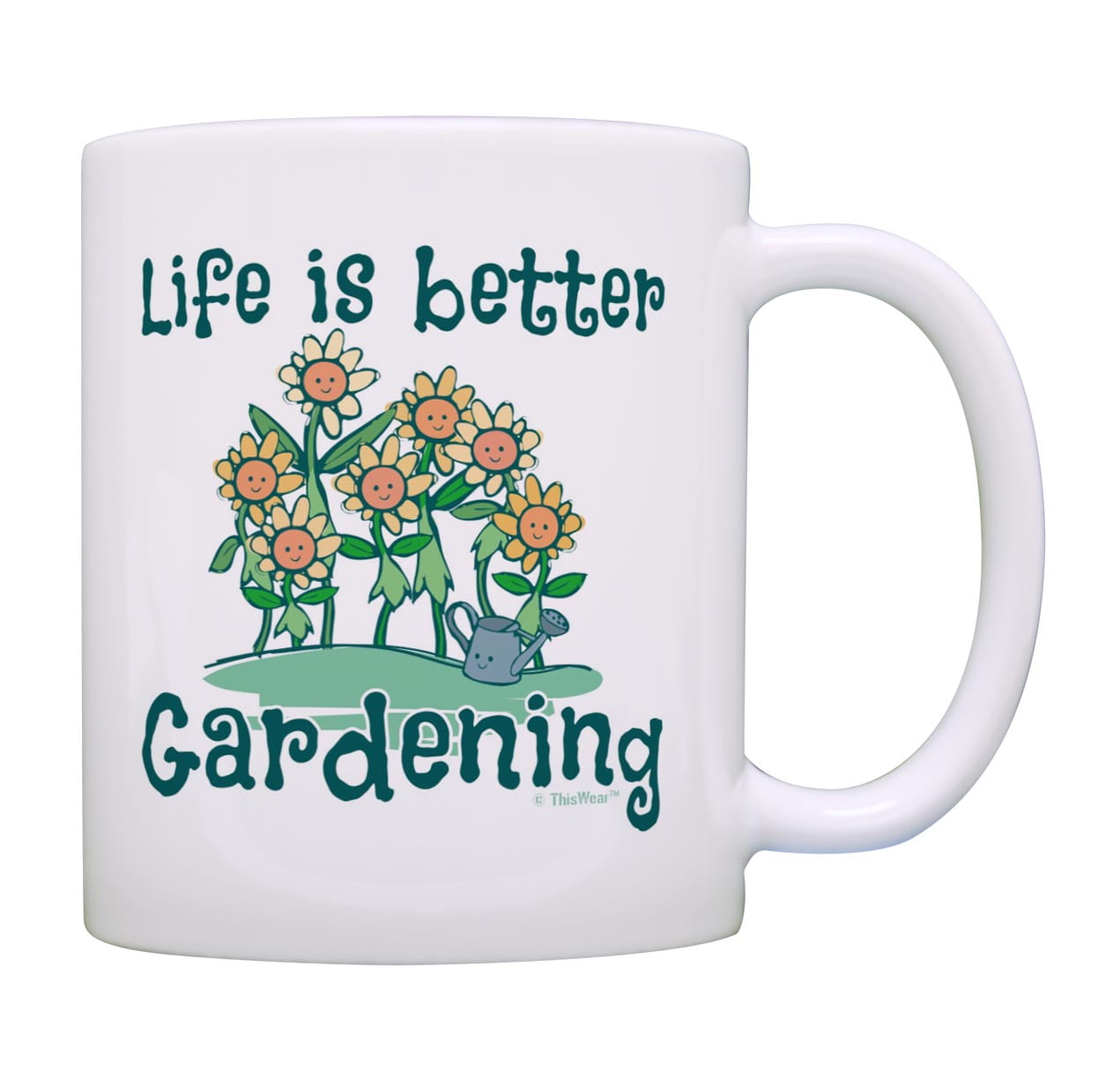 ThisWear Garden Mug Life is Better Gardening Funny Quote Mug Garden Themed  Gifts Coffee Mug Multi - Walmart Business Supplies, image size:1271x1233