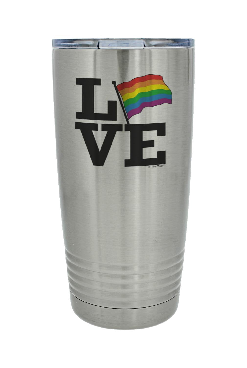 ThisWear Gay Pride Mug LOVE Pop Art Rainbow Flag 20oz Stainless Steel thiswear-gay-pride-mug-love-pop-art-rainbow-flag-20oz-stainless-steel