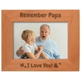 thumbnail image 1 of ThisWear Gift For Papa Remember Papa I Love You Wood Laser Engraved Landscape 5x7 Picture Frame, 1 of 7