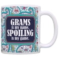 thumbnail image 1 of ThisWear Gift for Grandma Grams is my Name Spoiling is my Game 11 ounce Coffee Mug Paisley, 1 of 4