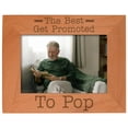 thumbnail image 1 of ThisWear Gift for Grandpa Best Get Promoted to Pop Natural Wood Engraved 5x7 Landscape Picture Frame Wood, 1 of 6