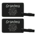 thumbnail image 1 of ThisWear Gifts for Grandma Like Wise Old Owl Less Feathers Beak and Stuff 2-pack Laser Engraved Leatherette Luggage Tags Black, 1 of 4