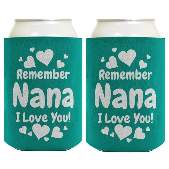 Gifts For Nana Gifts For Grandma Remember Nana I Love You 2-Pack Can Drink Thermocoolers
