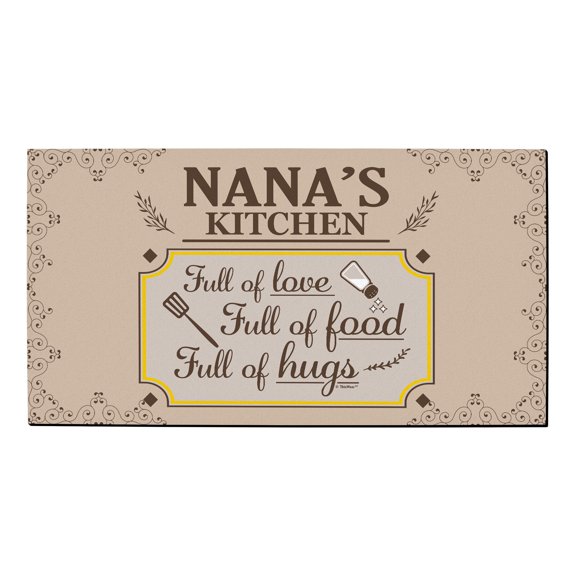 ThisWear Gifts for Nana Nana's Kitchen Full of Love Full of Food Full of Hugs Low Profile Doormat Nana