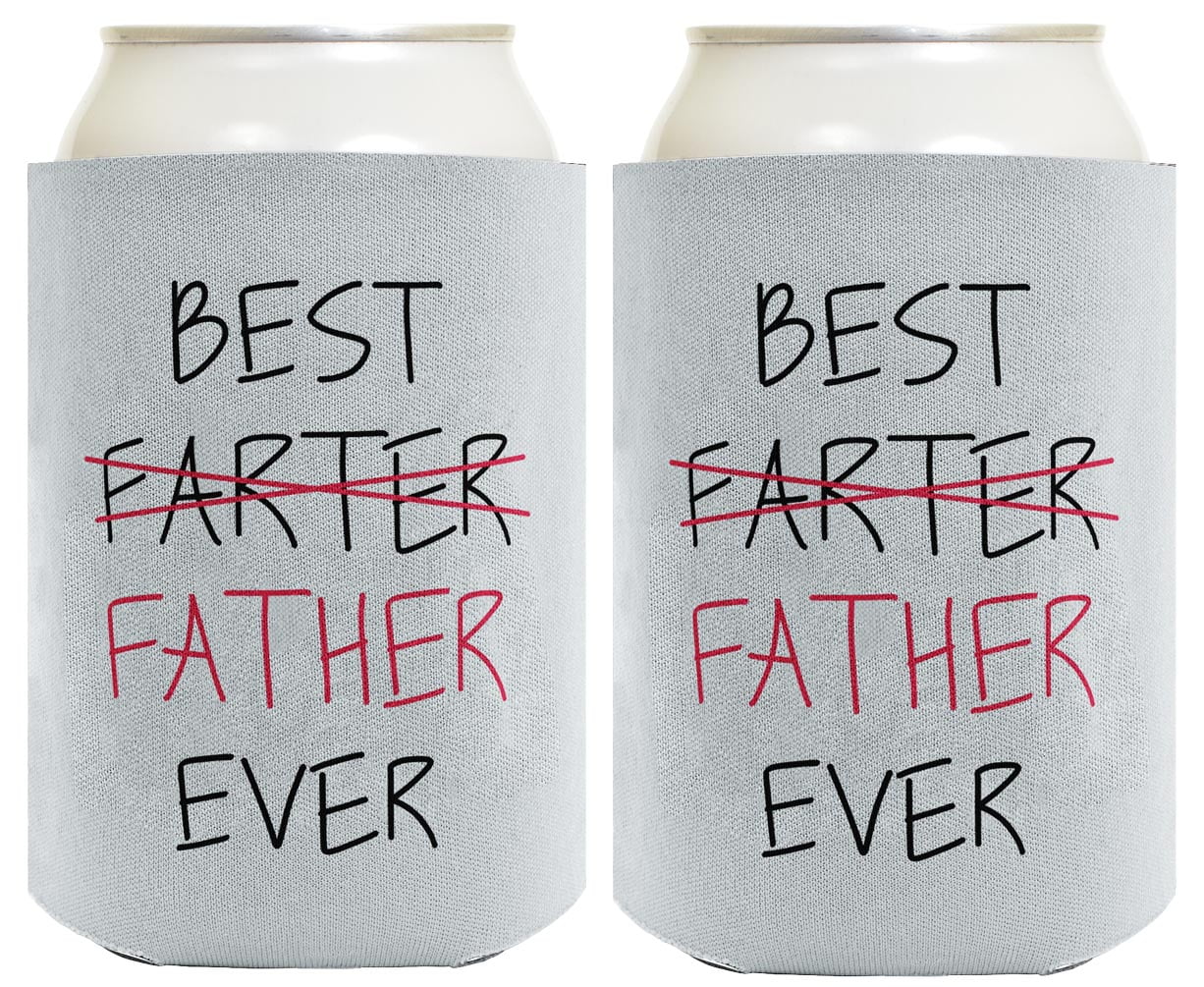 ThisWear Gifts for New Dad Best Farter Father Ever 2-Pack Can Coolies ...