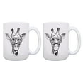 thumbnail image 1 of ThisWear Giraffe Coffee Mugs Giraffe Wearing Sunglasses Giraffe Gift Set 2 Pack Gift 15oz Coffee Mugs, 1 of 4
