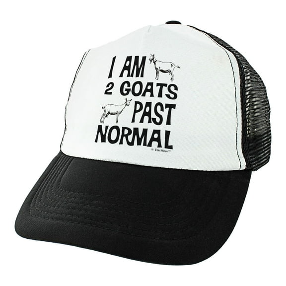ThisWear Goat Hats for Women I Am Two Goats Past Normal Goat Mom Gifts Goat Farmer Hat Goat Trucker Hat