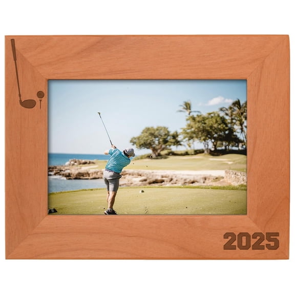 ThisWear Golf Photo Frame 5x7 2026 Golf Team Wood Laser Engraved Landscape 5x7 Picture Frame