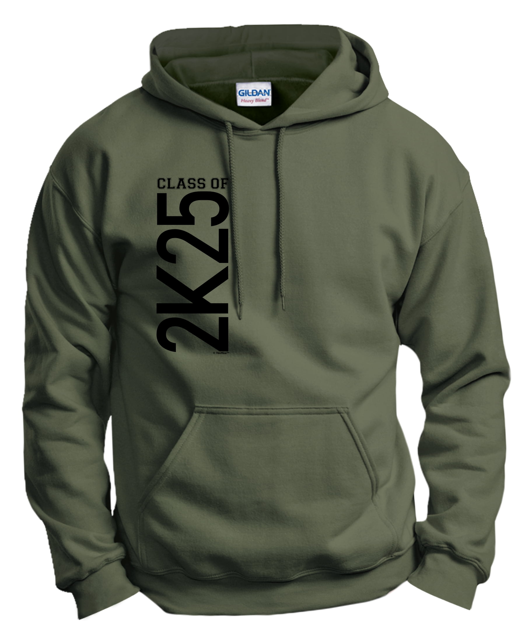 ThisWear Graduate Gifts High School Senior Gifts 2025 Graduation Gifts Class of 2K25 Graduation Hoodie Sweatshirt XL MlGrn Military Green Walmart