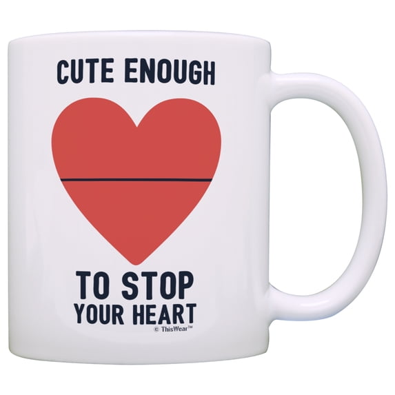 ThisWear Graduation Gifts for Nurses Cute Enough to Stop Your Heart Skilled Enough to Restart It Certified Nursing Assistant Gifts Registered Nurse Gifts Nursing Student 11 ounce Coffee Mug