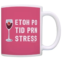 ThisWear Graduation Gifts for Nurses Wine By Mouth 3 Times Daily As Needed for Stress Nursing School Gifts Nurse Gifts Funny Nurse Gag 11 ounce Coffee Mug Pink