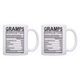 thumbnail image 1 of ThisWear Gramps Coffee Mug Set Gramps Nutrition Facts Best Gramps Gifts 11 ounce 2 Pack Coffee Mugs, 1 of 4