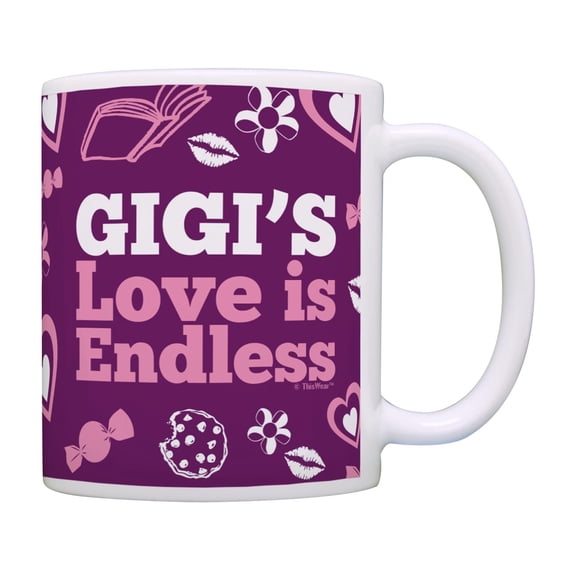 ThisWear Grandma Gigi's Love is Endless Coffee Mug Purple